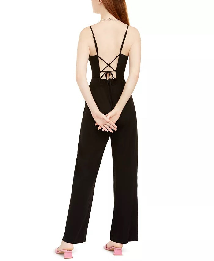 Macacão Teeze Me Feminino Júnior com Cadarço nas Costas, Preto, Tamanho 7