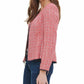 Jaqueta de tweed feminina Tommy Hilfiger com bainha peplum, vermelha, tamanho 2