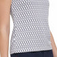 Blusa feminina Tommy Hilfiger estampada com manga franzida, tamanho extra grande, branca