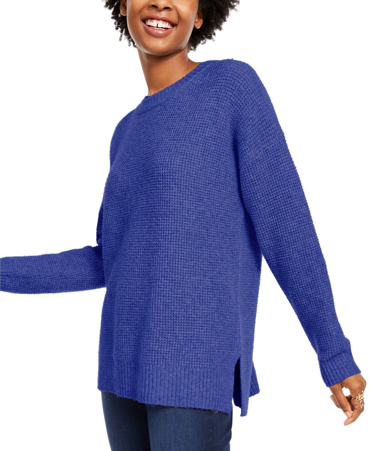 Suéter Hippie Rose Junior Manga Longa Azul Tamanho P