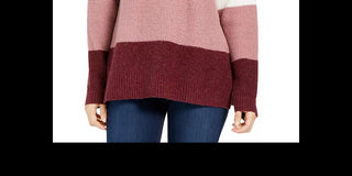 Suéter de malha térmica com blocos de cores Hippie Rose Juniors, tamanho extra grande, vermelho