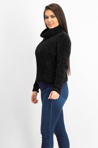 Suéter Hippie Rose Juniors Gola Alta Preto Tamanho Extra Pequeno