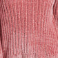 Suéter Hippie Rose Juniors Chenille Gola Alta Rosa Brilhante Tamanho Grande