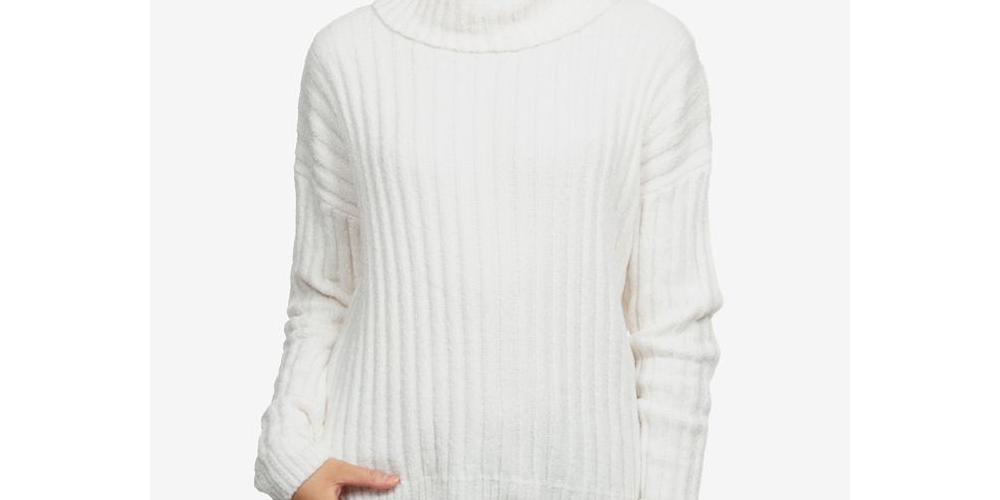 Suéter de gola alta em chenille Hippie Rose Juniors, tamanho natural, extra grande