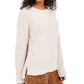 Suéter Hippie Rose Juniors Texturizado High-Low Bege Tamanho Grande