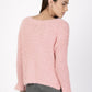 Suéter Hippie Rose Juniors Texturizado Alto-Baixo Rosa Tamanho Médio