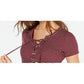 Top de malha canelada com cadarço Hippie Rose Junior, vermelho, tamanho X-S