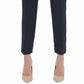 Calças de linho femininas Tommy Hilfiger Radcliff, azul-marinho, tamanho 14
