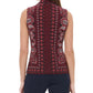 Blusa Tommy Hilfiger Feminina Estampada Paisley com Botões e Gola Vermelha - Tamanho P