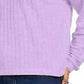 Top canelado com decote em V aconchegante Hippie Rose Juniors, roxo, tamanho pequeno