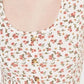 Blusa floral com botões frontais Hippie Rose Junior, preta, tamanho X-S