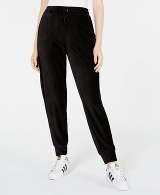 Hippie Rose Juniors' Corduroy Jogger Pants Black Size Medium