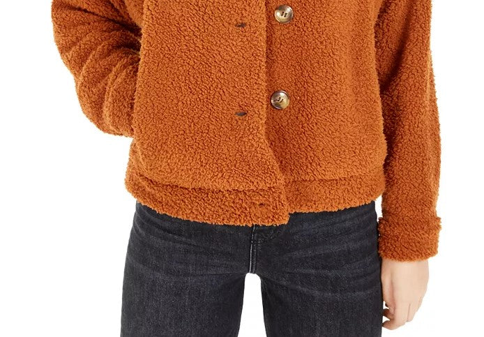 Jaqueta Trucker Sherpa Hippie Rose Juniors Marrom Tamanho X-G