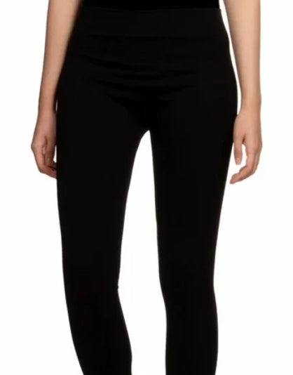 Leggings Hippie Rose Juniors com forro de lã, pretas, tamanho extra grande