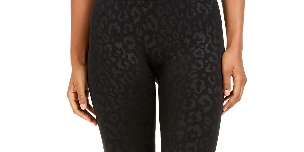 Leggings Hippie Rose Juniors de cintura alta com forro de lã, pretas, tamanho pequeno