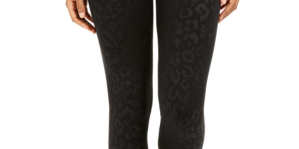 Leggings Hippie Rose Juniors de cintura alta com forro de lã, pretas, tamanho pequeno