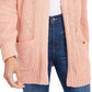 Cardigan Hippie Rose Juniors Chenille Rosa Tamanho Extra Pequeno
