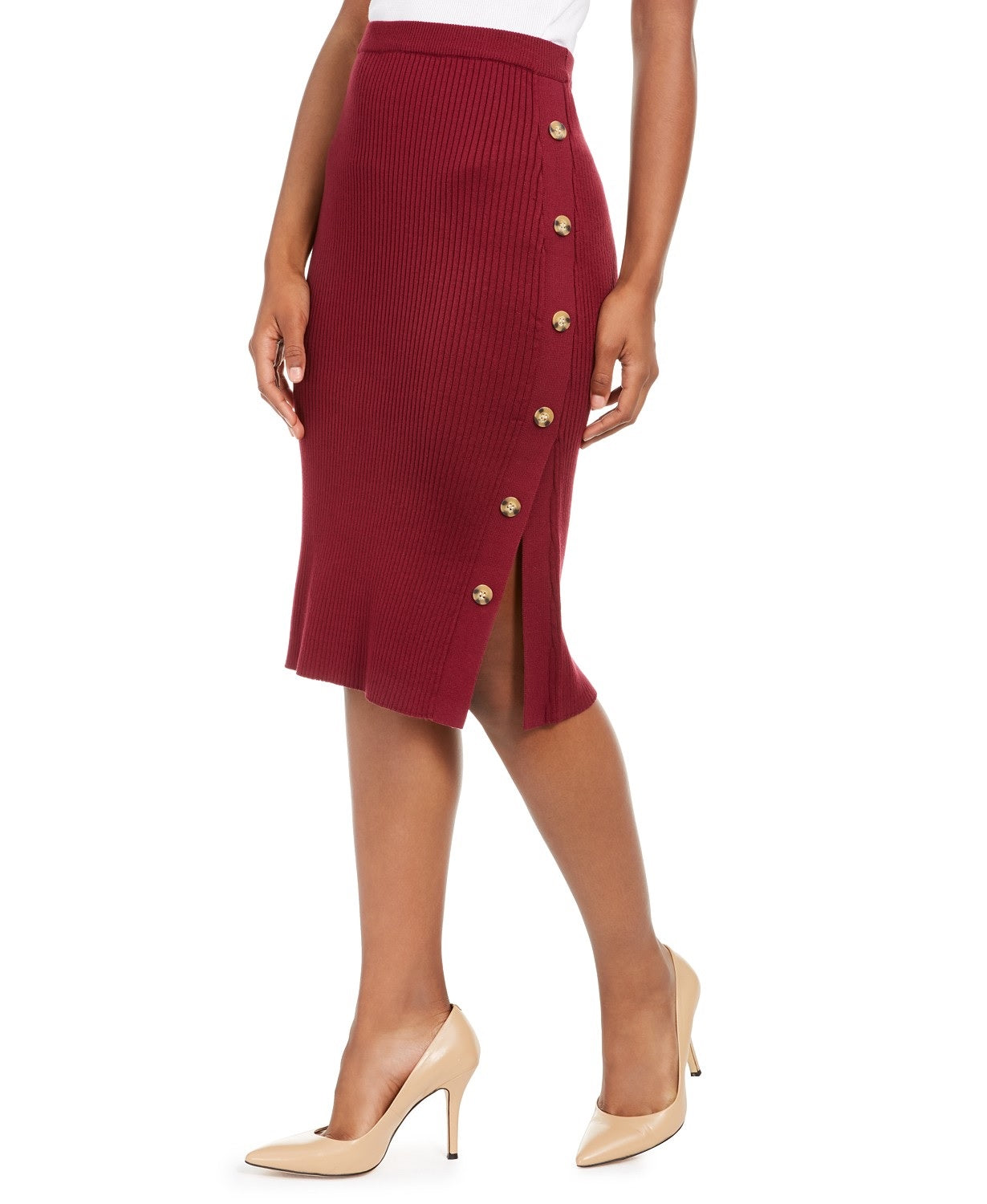 Saia suéter com botões Hippie Rose Juniors roxa tamanho pequeno