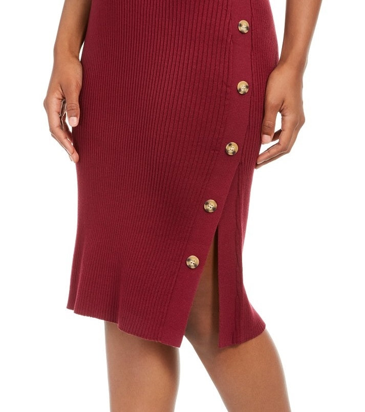 Saia suéter com botões Hippie Rose Juniors roxa tamanho pequeno