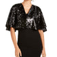 Capelet de lantejoulas Teeze Me Juniors, preto, tamanho grande