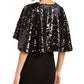 Capelet de lantejoulas Teeze Me Juniors, preto, tamanho grande