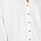 Cardigan Hippie Rose Juniors de malha waffle com botões na frente, branco, tamanho grande