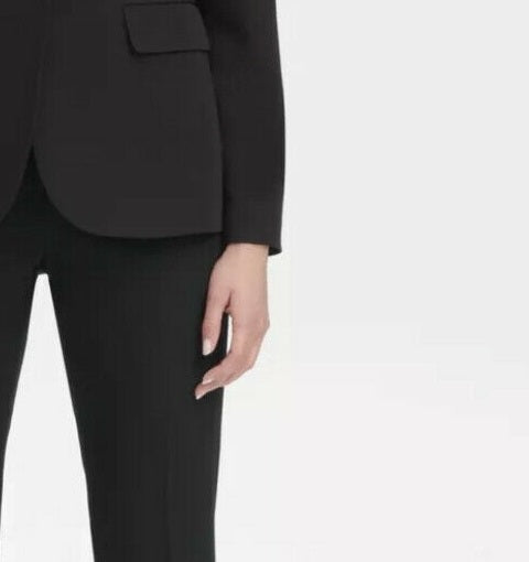 Blazer feminino Tommy Hilfiger de um botão, preto, tamanho 10