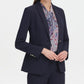 Blazer feminino Tommy Hilfiger de um botão, preto, tamanho 6
