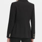Blazer feminino Tommy Hilfiger de um botão, preto, tamanho 6