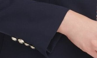 Blazer feminino Tommy Hilfiger de um botão, preto, tamanho 6