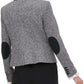 Tommy Hilfiger Blazer Feminino Marled Peak-Lapel Cinza Escuro Tamanho 10