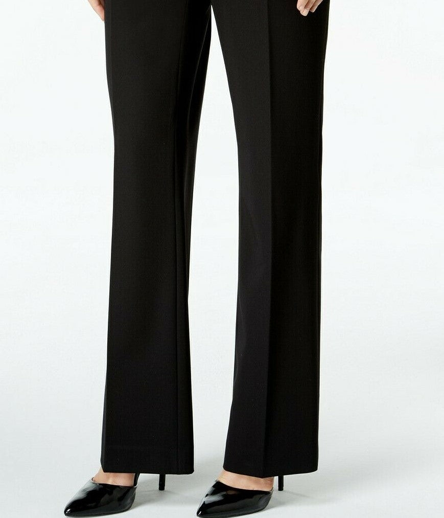 Calça social feminina Tommy Hilfiger Modern com perna reta, preta, tamanho 14