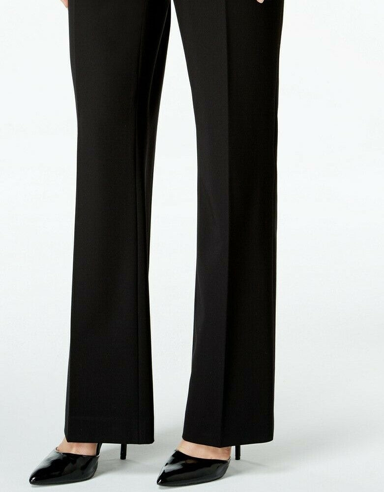 Calça social feminina Tommy Hilfiger Modern com perna reta, preta, tamanho 16