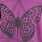 Moletom feminino Rebelious One com estampa de borboleta, tamanho médio, roxo, para jovens