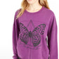 Moletom com estampa de borboleta Rebelious One Juniors, roxo, tamanho grande
