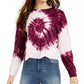 Camiseta de manga comprida com estampa tie-dye do Rebellious Juniors, roxa, tamanho grande