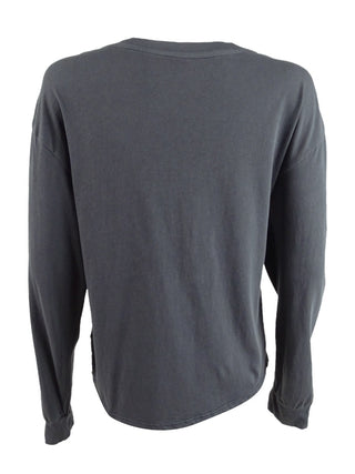 Camiseta estampada de manga comprida Rebellious One Juniors' Babe, cor carvão, tamanho grande