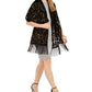 INC International Concepts Feminino Animal-Print Brilho Veludo Wrap Carvão Tamanho Regular