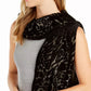 INC International Concepts Feminino Animal-Print Brilho Veludo Wrap Carvão Tamanho Regular