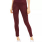 Leggings de malha ponte frontal de camurça sintética Rewash Junior's vermelho escuro tamanho pequeno
