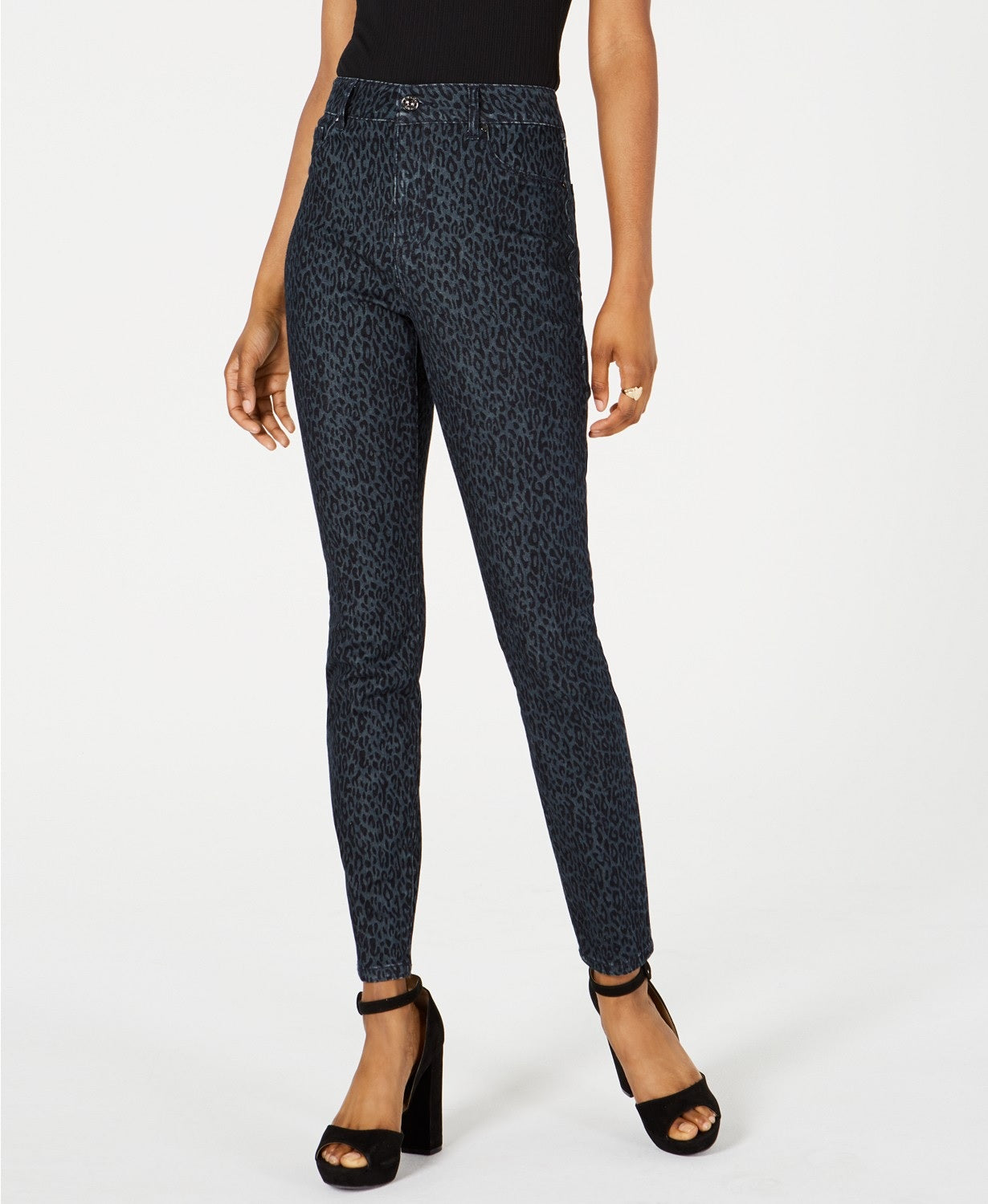 Calças jegging jeans estampadas Nikki para mulheres, tamanho 9 ...