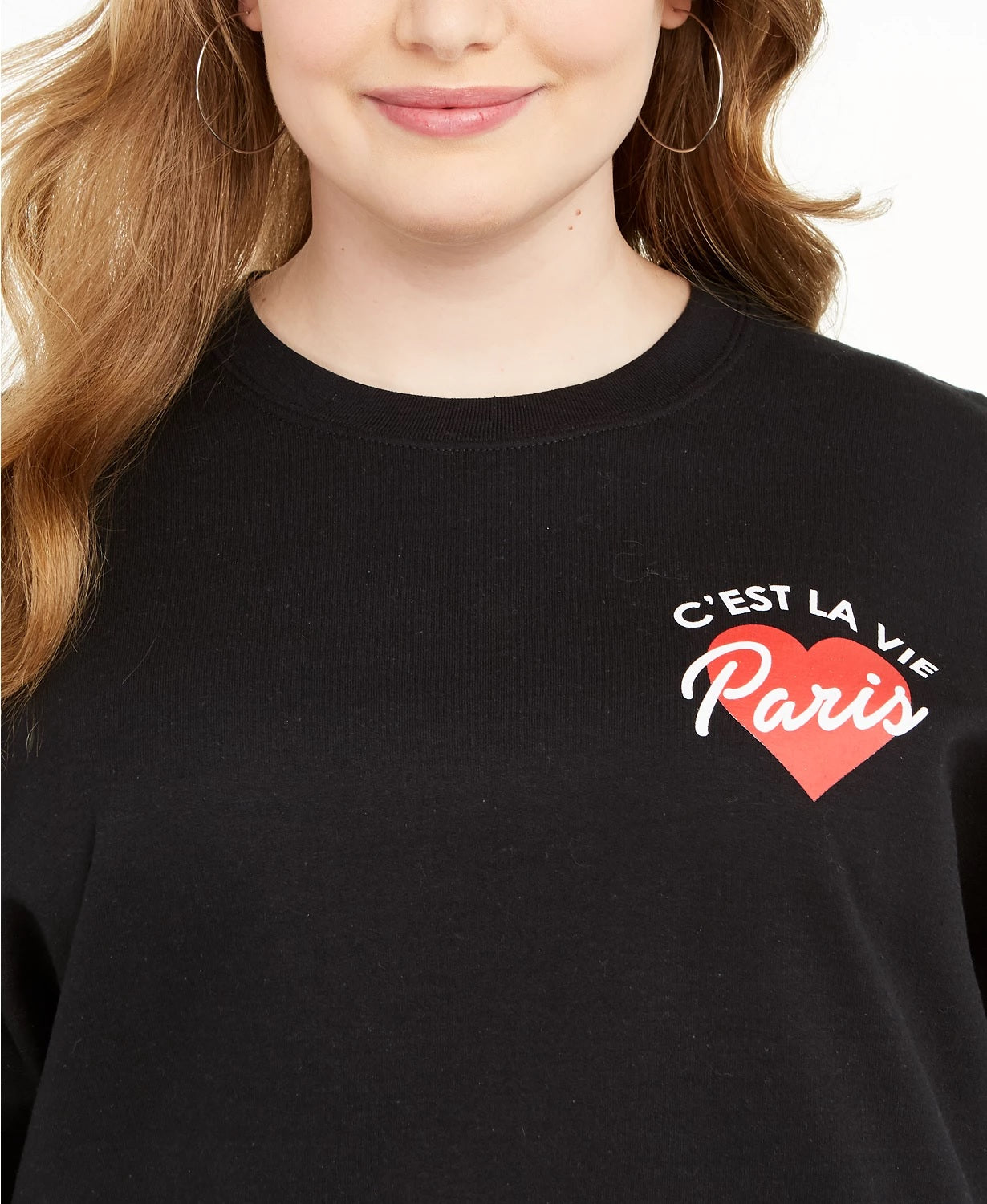 Moletom Feminino Love Tribe Trendy Plus C'est La Vie Preto Tamanho 3X