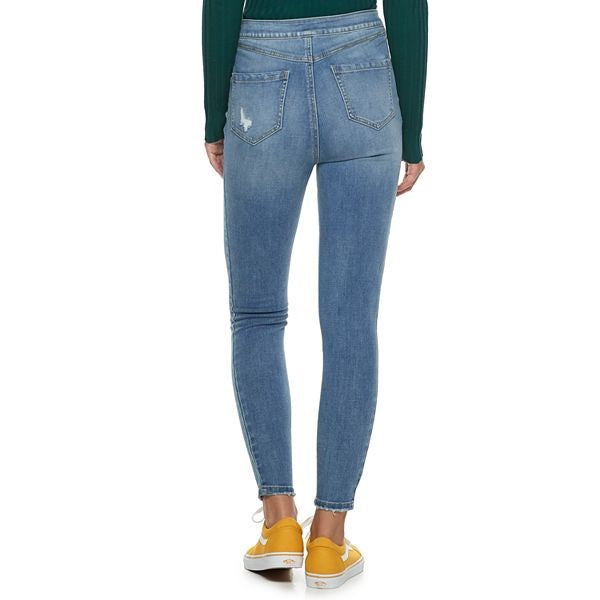 Calças jegging Rewash Juniors de cintura super alta Vixen, tamanho 3, azul