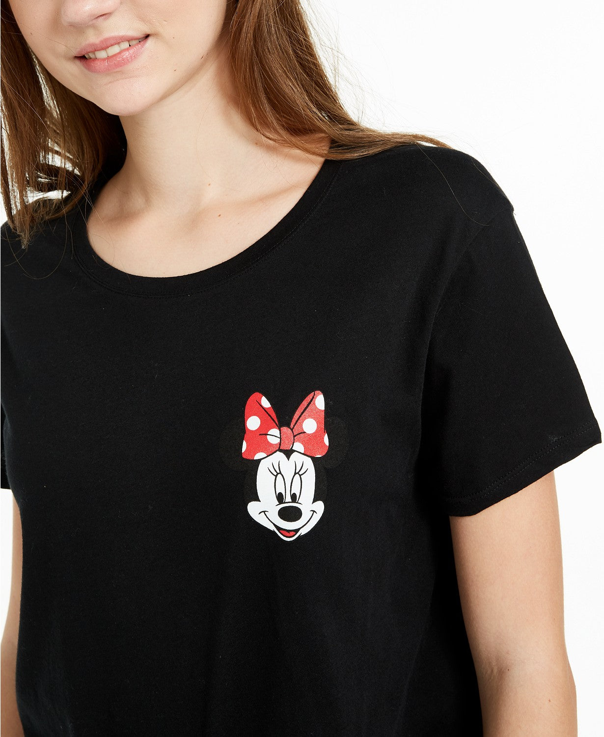 Camiseta Disney Juniors Minnie Mouse Preta Tamanho X-G