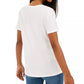 Camiseta Love Tribe Juniors Friends com estampa de arco-íris, branca, tamanho médio