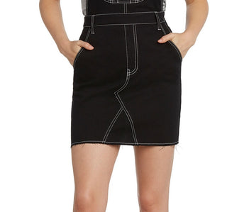 Dickies Juniors' Overall Mini Dress Black Size Large