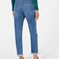 Calça jeans Rewash Junior com botões frontais e cintura alta, azul, tamanho 1
