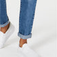 Calça jeans Rewash Junior com botões frontais e cintura alta, azul, tamanho 1