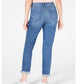 Calça jeans reta com botões e cintura alta Rewash Junior's, azul, tamanho 1
