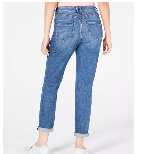 Calça jeans reta com botões e cintura alta Rewash Junior's, azul, tamanho 1